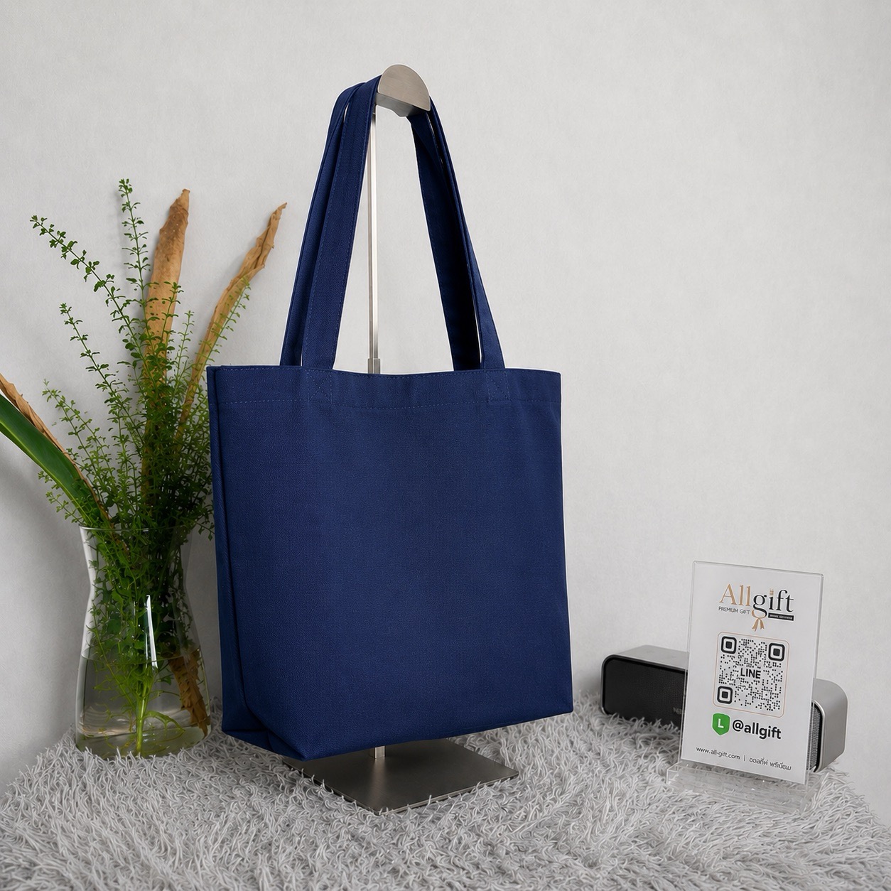 กระเป๋าผ้าแคนวาส Tote ของแจกบริษัท กระเป๋าผ้าแคนวาส Tote รับผลิต OEM พร้อมงานสกรีนโลโก้คุณภาพสูง