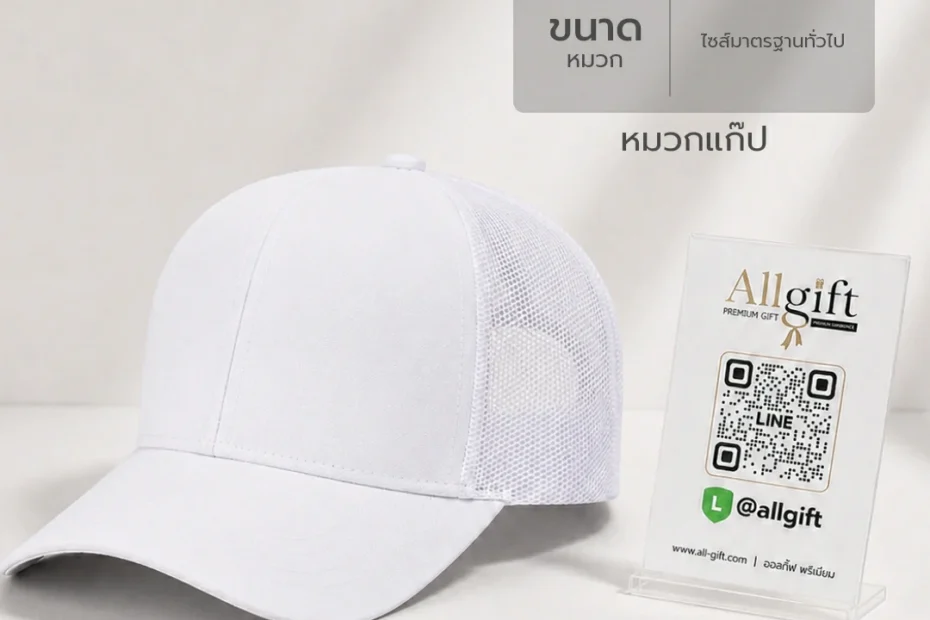 หมวกแก๊ปพรีเมี่ยม รับผลิตตามแบบ พร้อมปักโลโก้บริษัท
