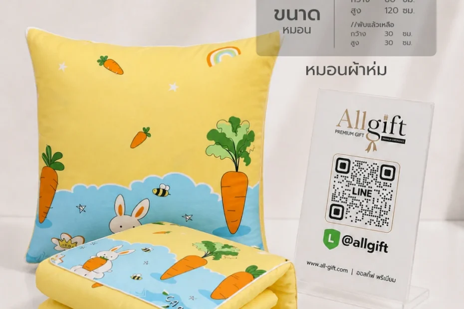 หมอนผ้าห่มสำหรับเดินทาง รับผลิตพร้อมโลโก้ คุณภาพสูง