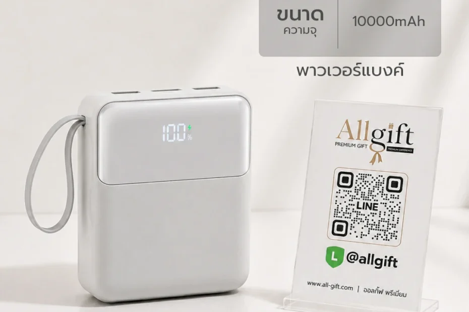 พาวเวอร์แบงค์พร้อมโลโก้ ของที่ระลึกองค์กร คุณภาพสูง